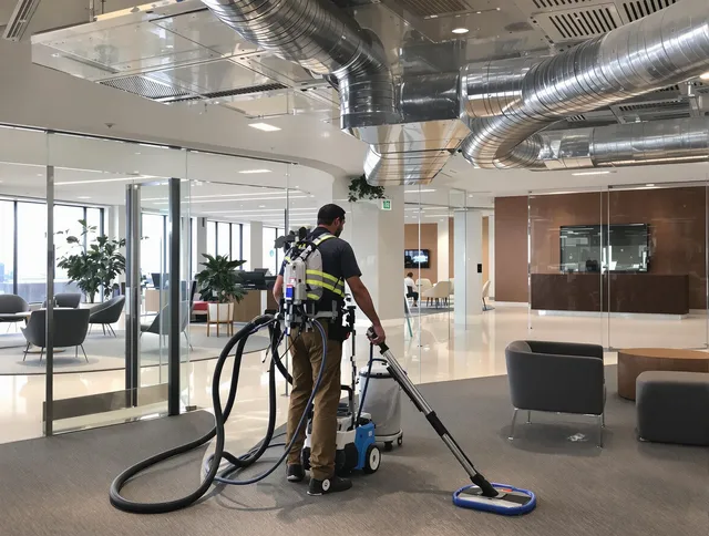 Commercial duct cleaning service by Seekonk Air Duct Cleaning in Seekonk