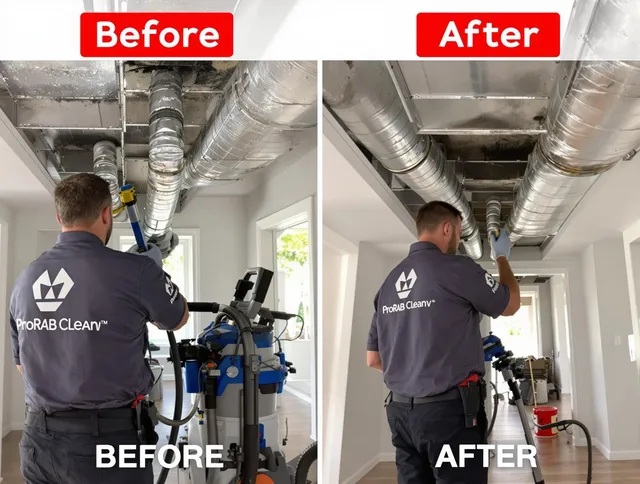 Seekonk Air Duct Cleaning expert performing thorough residential duct cleaning in a Seekonk home